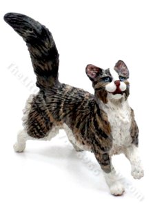 (image for) Dollhouse Scale Prancing Tabby Cat