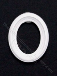 (image for) Miniature White Coloured Oval Frame