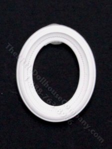(image for) Miniature White Coloured Oval Frame