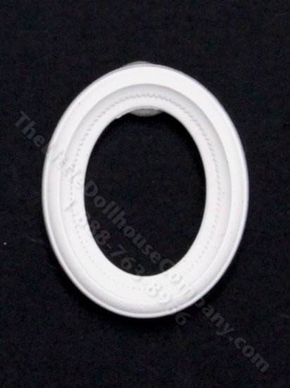 (image for) Miniature White Coloured Oval Frame