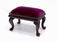 (image for) Miniature Maroon Velvet Ottoman