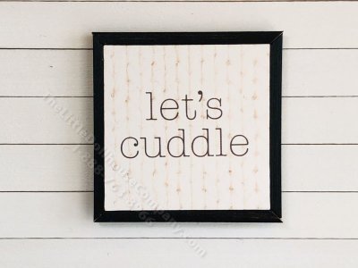 (image for) Miniature Framed 'let's cuddle' Board Print