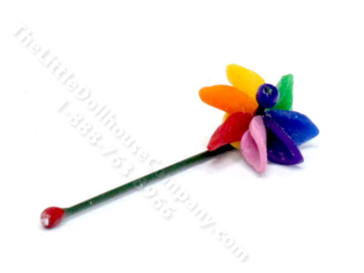 (image for) Vintage Miniature Working Multi-coloured Pinwheel