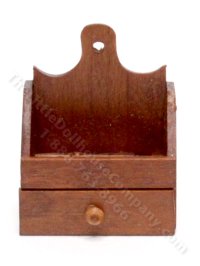 (image for) Miniature Farmhouse Shelf and Drawer for Dollhouses