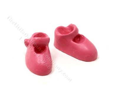 (image for) Miniature Pink Mary Jane Shoes for Dollhouses