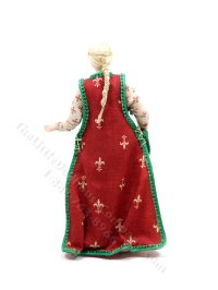 (image for) Miniature Handcrafted Vintage Medieval Woman in Fleur de Lis