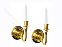 (image for) Miniature Non Working Pair of Candle Wall Sconces
