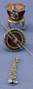 (image for) Dollhouse Miniature Ladies Necklace in Decorated Egg