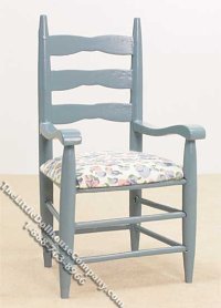 (image for) Miniature Pale Blue Arm Chair for Dollhouses
