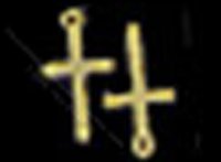 (image for) Pair of Miniature Gold Crosses for Dollhouses