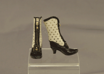 (image for) Miniature Ladies Boots with Square Buckle by Judith Blondell