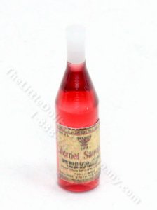 (image for) Miniature Bottle of Kedem Cabernet Sauvignon Wine for Dollhouses