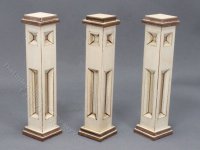 (image for) Miniature Laser Cut Craftsman Porch or Landing Newel Post Set/3