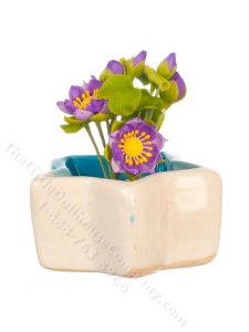 (image for) Miniature Star Fish Pond with Flowers for Dollhouses
