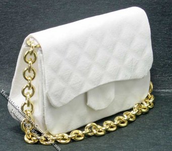 (image for) Miniature White Purse for Dollhouses