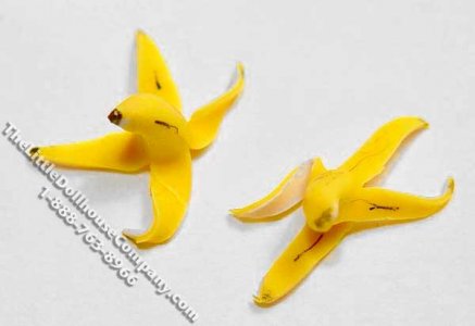 (image for) Dollhouse Scale Model Miniature Banana Peel (1/pk)