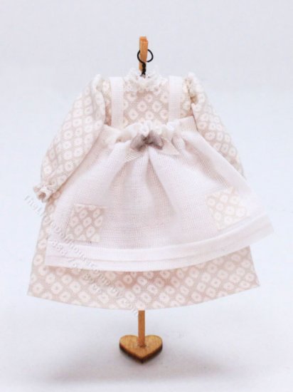 (image for) Miniature Diamond Pattern Dress with Pinafore by Cheryl Warder