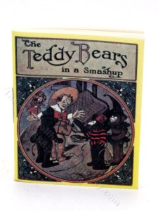 (image for) Miniature "The Teddy Bears in a Smashup" Book for Dollhouses