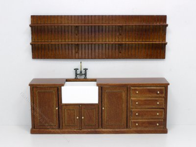 (image for) Miniature Kitchen Sink and Plate Rack for Dollhouses