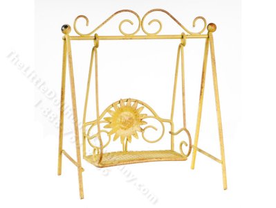 (image for) Miniature Children's Swing Set for Dollhouses - Green