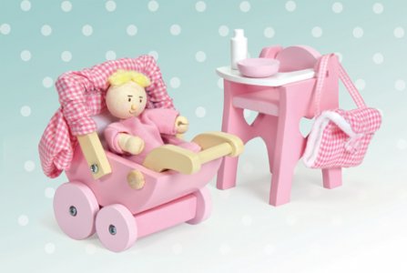 (image for) Rosebud Nursery Set for Dollhouses