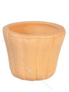 (image for) Miniature Woodgrain Terracotta Pot for Dollhouses