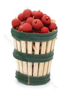 (image for) Miniature Apple Basket for Dollhouses