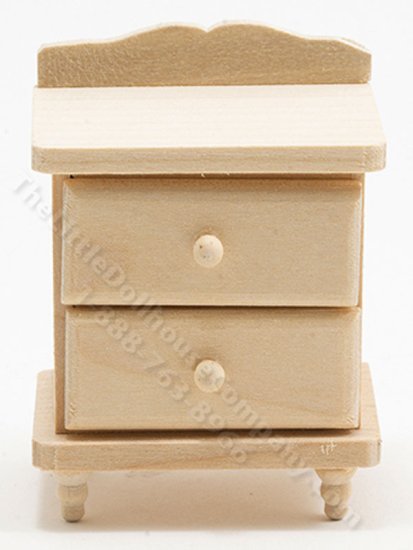 (image for) Miniature Unfinished Night Stand for Dollhouses