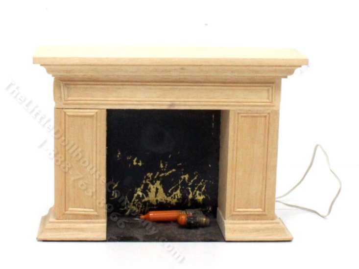 (image for) AS IS Dollhouse Scale Model Williamsburg Flickering Fireplace