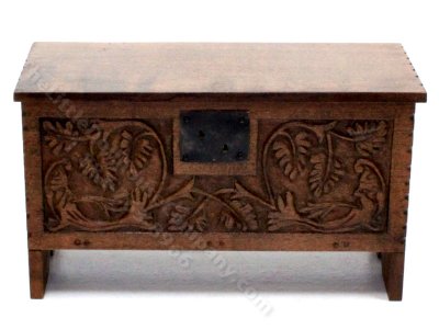 (image for) Miniature Elizabethan Chest for Dollhouses