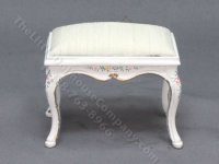 Grand Piano Bench, French Baroque 1908 - white (image for) Grand Piano Bench, French Baroque 1908 - white