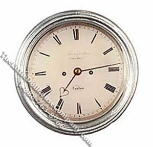 (image for) Dollhouse Scale Model Chrome Wall Clock