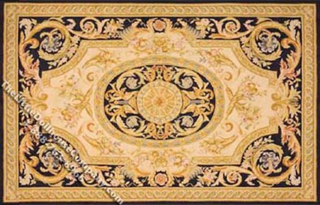 (image for) Dollhouse Scale Model Small Sized French Aubusson Rug