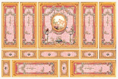 (image for) Dollhouse Scale Model Wallpaper Gold