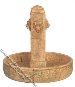 (image for) Miniature Non-Functional Aged Fountain for Dollhouses