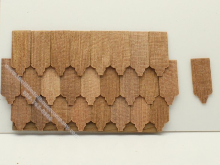 (image for) Dollhouse Scale Model Cedar Shingles - Decorative Classical