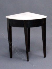 (image for) Miniature Marble Topped Corner Table for Dollhouses