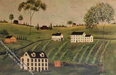 (image for) Farm Scene Miniature Mural for Dollhouses