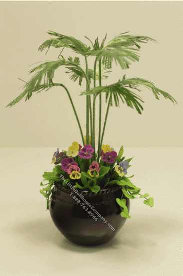 (image for) Parlour Palm Tree with Pansies by Mini Creations by Judy