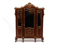 (image for) Miniature Mirrored Armoire Wardrobe - Walnut