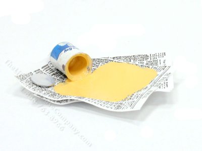 (image for) Miniature Spilled Can of Yellow Paint for Dollhouses