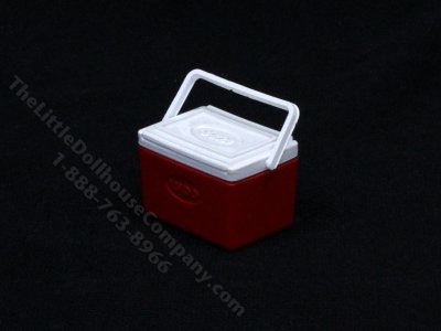 (image for) Miniature Red Igloo Cooler for Dollhouses