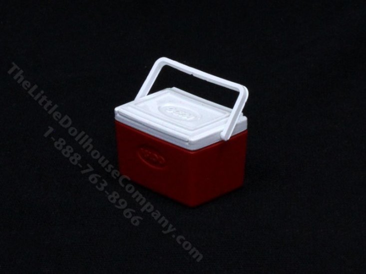 (image for) Miniature Red Igloo Cooler for Dollhouses