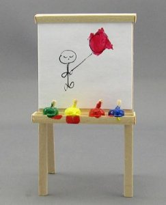 (image for) 1" Scale Child's Two Sided Easel