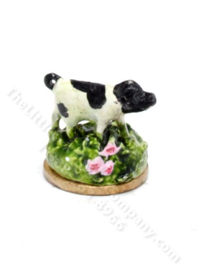(image for) Miniature Cow Figurine for Dollhouses