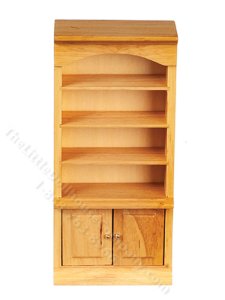 (image for) Miniature Oak Bathroom Cupboard for Dollhouses