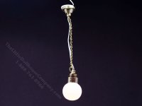 (image for) Dollhouse Scale Model White Hanging Globe 12v
