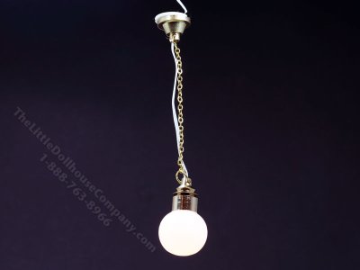 (image for) Dollhouse Scale Model White Hanging Globe 12v
