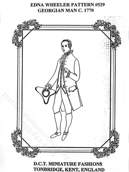 (image for) Georgian Man Doll Clothes Pattern