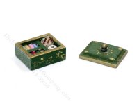 (image for) 1/2 Scale Miniature Sewing Box for Dollhouses